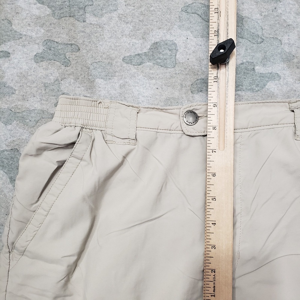 Columbia Titanium Convertible Pants Womens Medium Tan Cargo Pockets - Picture 4 of 11